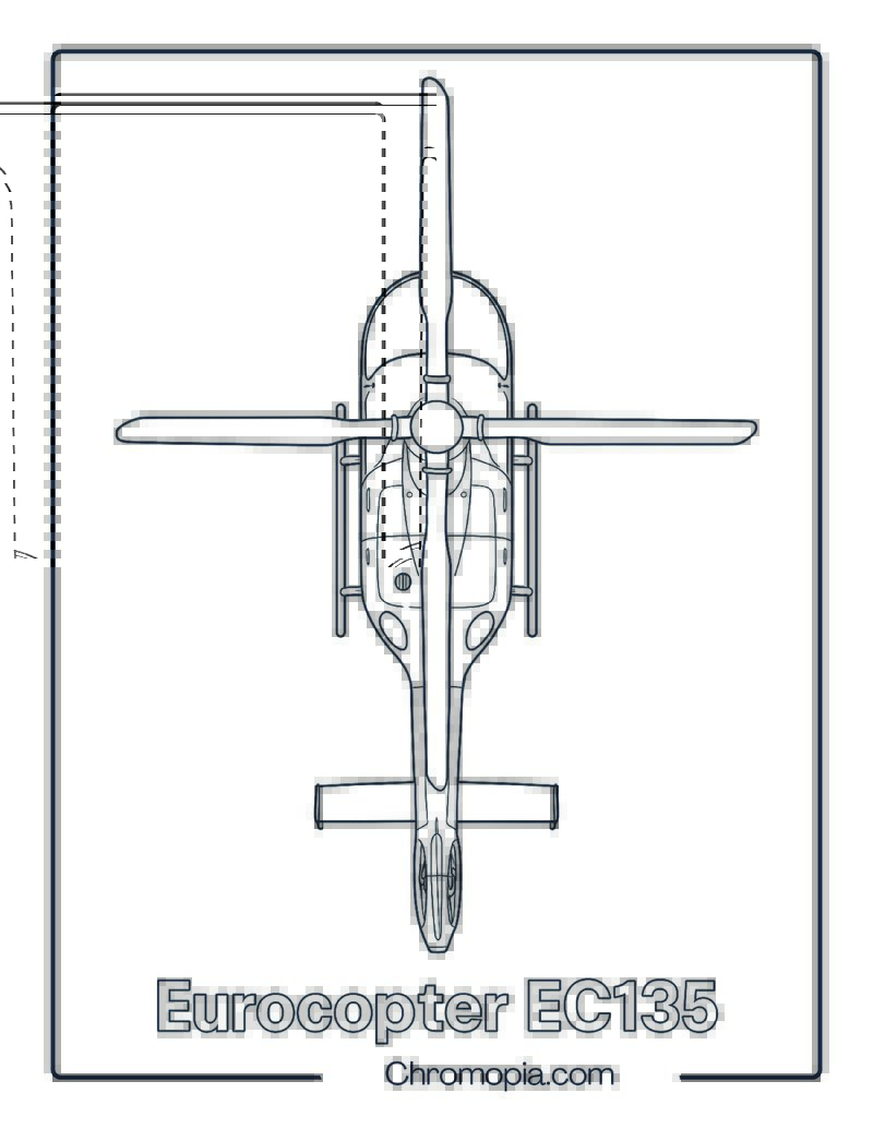 Eurocopter EC135 – Helicopter Coloring Page