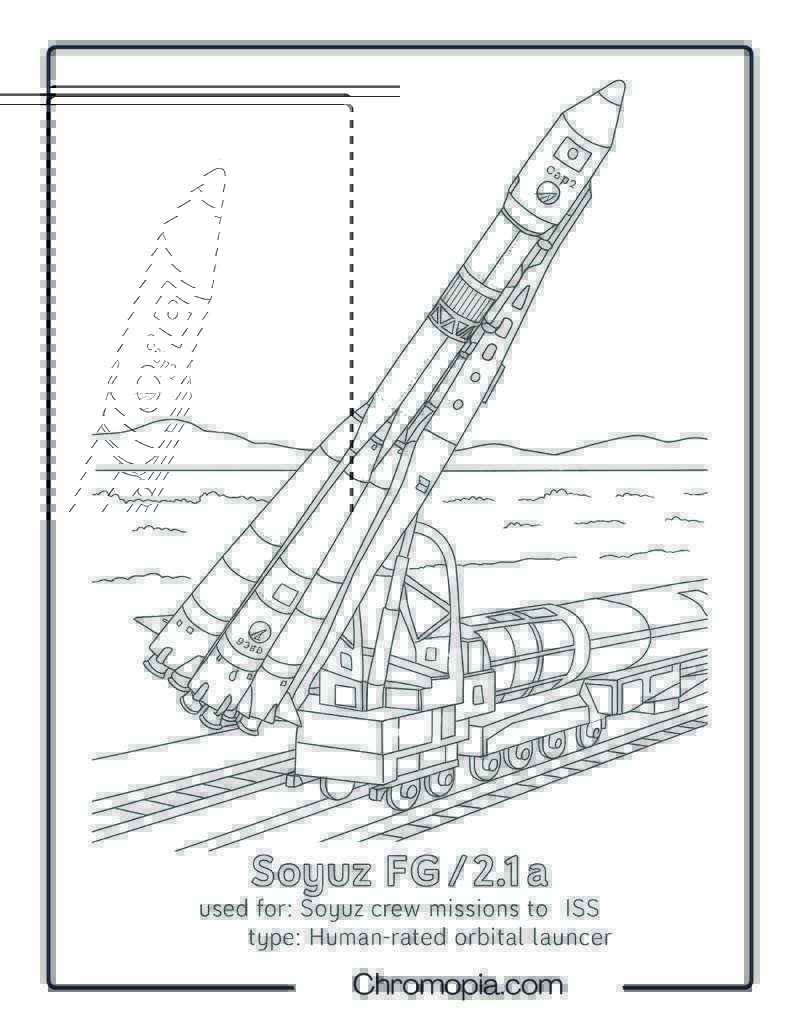 Soyuz FG 2.1a – rocket coloring page
