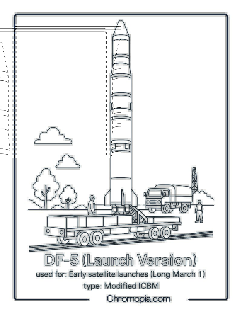 DF-5 (Launch Version) – rocket coloring page