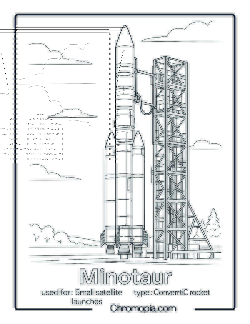 Minotaur – rocket coloring page