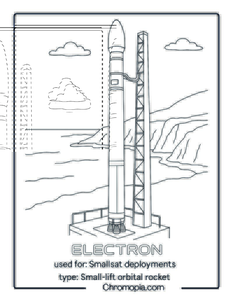 Electron – rocket coloring page