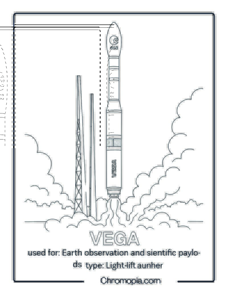 Vega – rocket coloring page