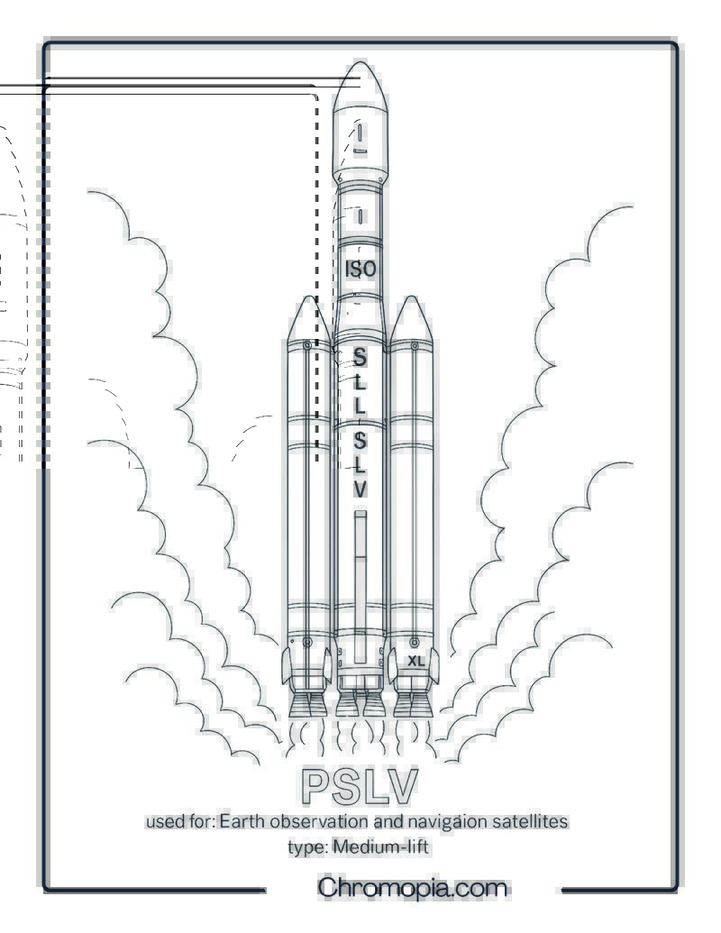 PSLV – rocket coloring page19. PSLV – rocket coloring page