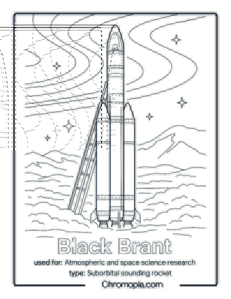Black Brant – rocket coloring page