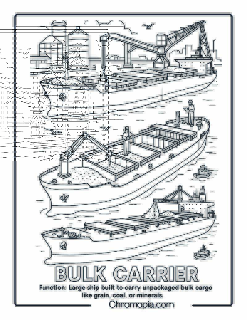 Bulk Carrier Coloring Page