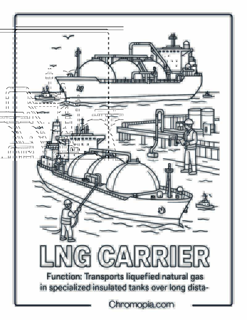 LNG Carrier Coloring Page