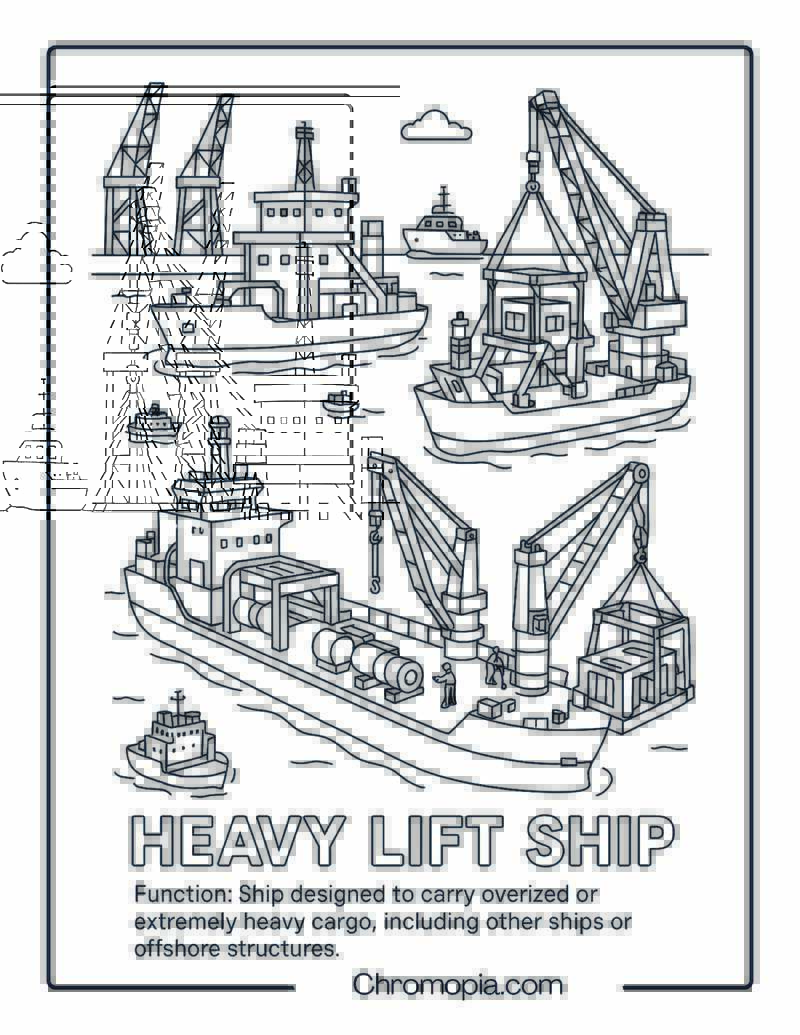 Heavy Lift Ship Coloring Page