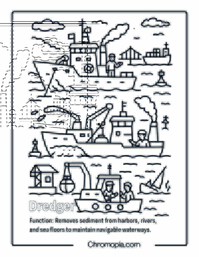 Dredger Coloring Page