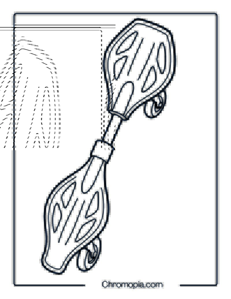 Snakeboard (Caster Board Variant) – Skateboard Coloring Page