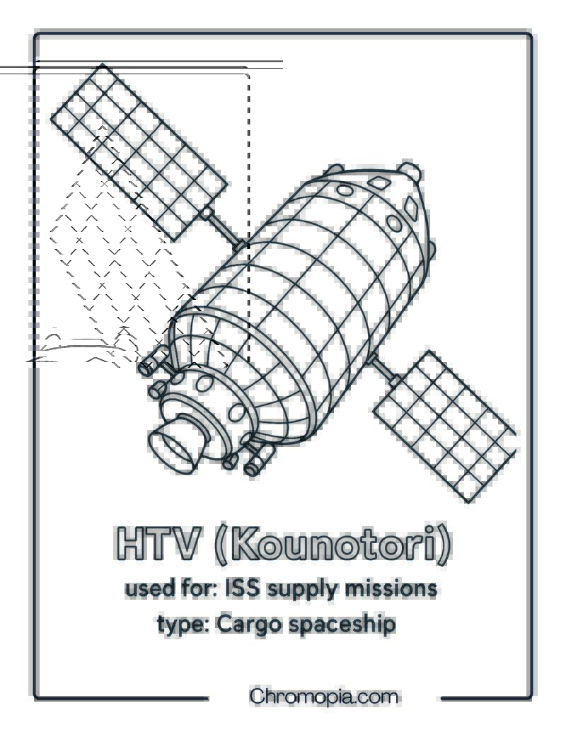 HTV (Kounotori) – spaceship coloring page
