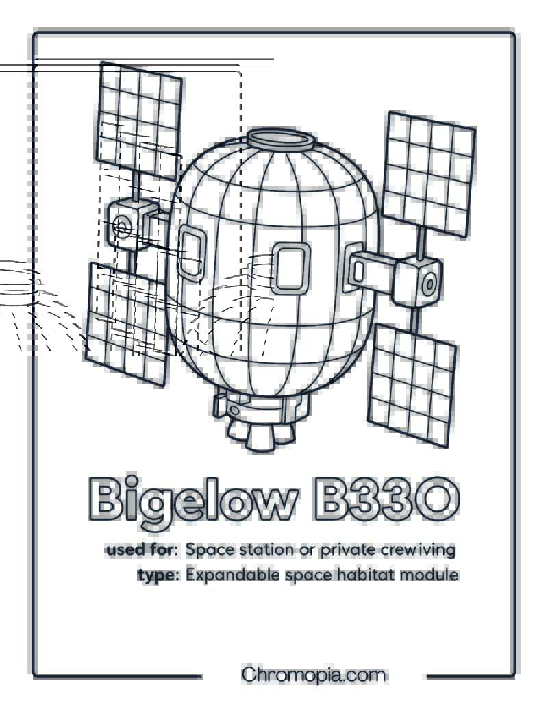 Bigelow B330 (cancelled) – spaceship coloring page