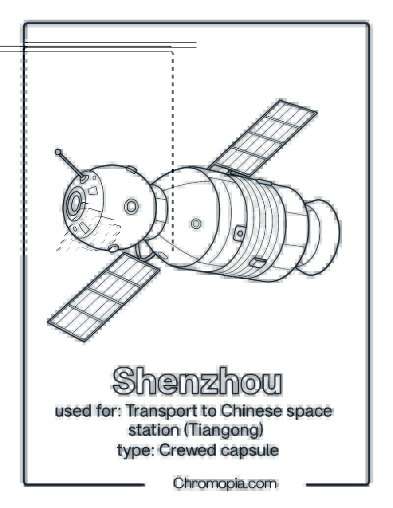 Shenzhou – China Spaceship Coloring Page