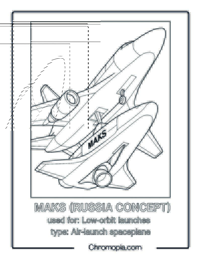 MAKS (Russia Concept) – spaceship coloring page