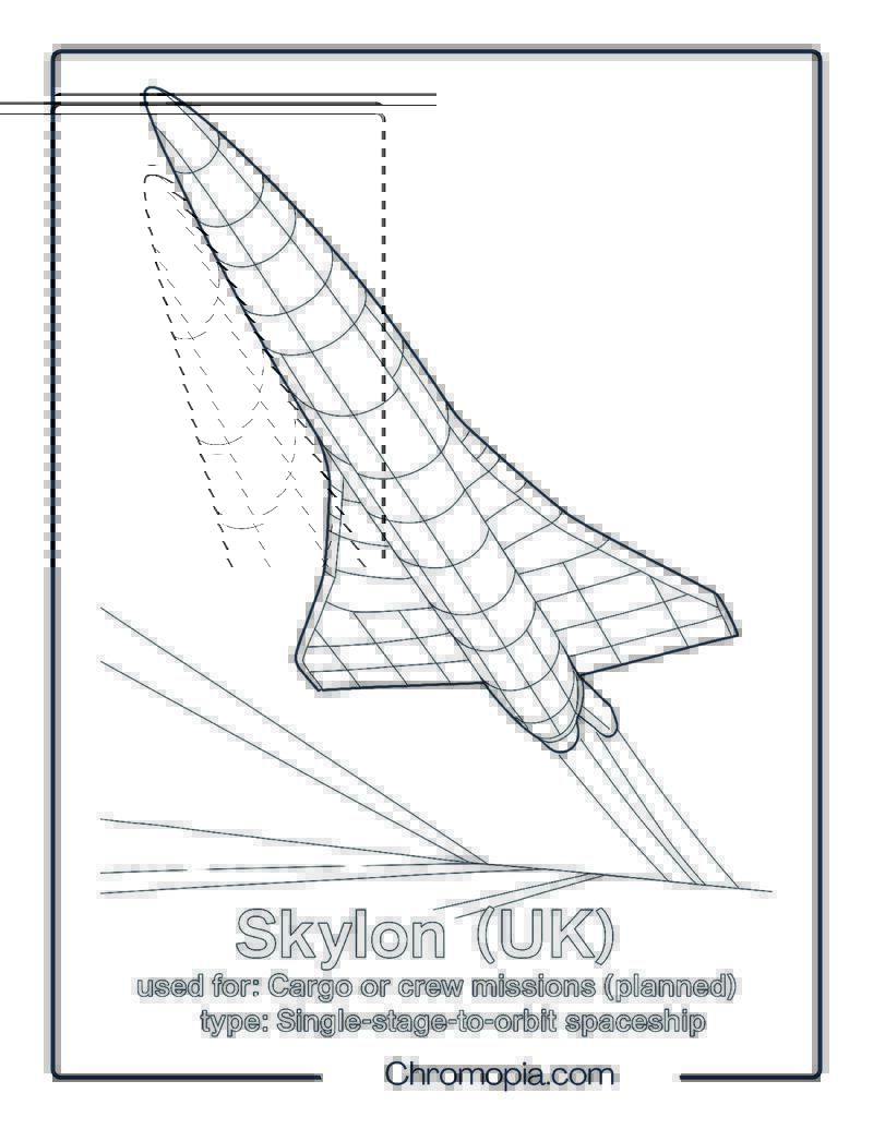Skylon (UK) – spaceship coloring page