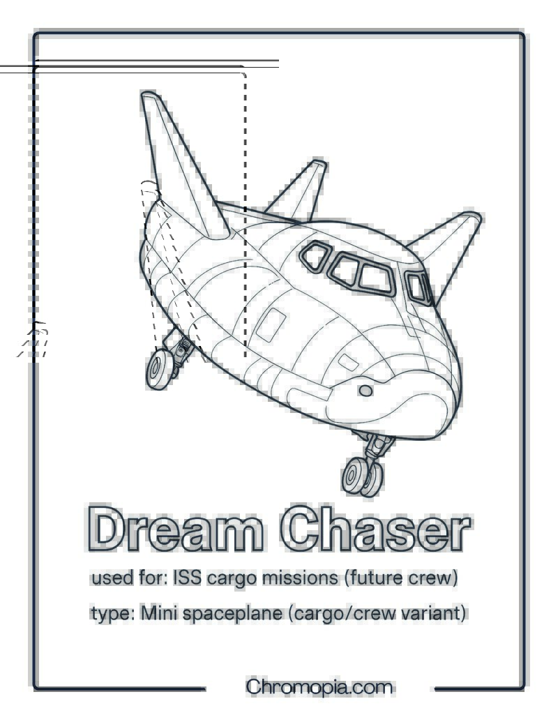 Dream Chaser – spaceship coloring page