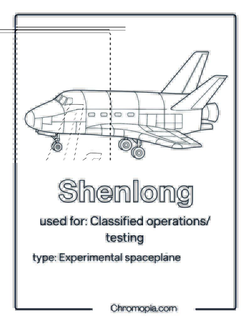 Shenlong – spaceship coloring page