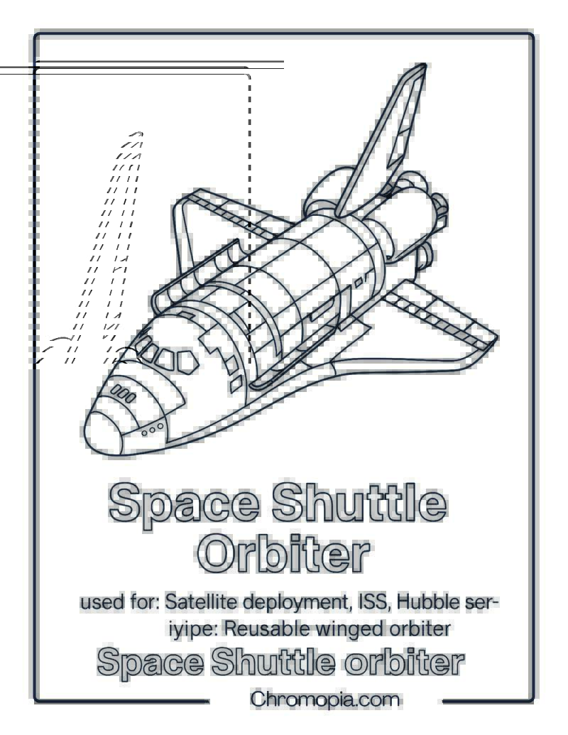 Space Shuttle Orbiter – spaceship coloring page
