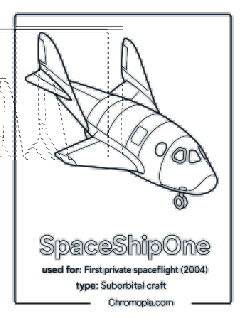 SpaceShipOne – spaceship coloring page
