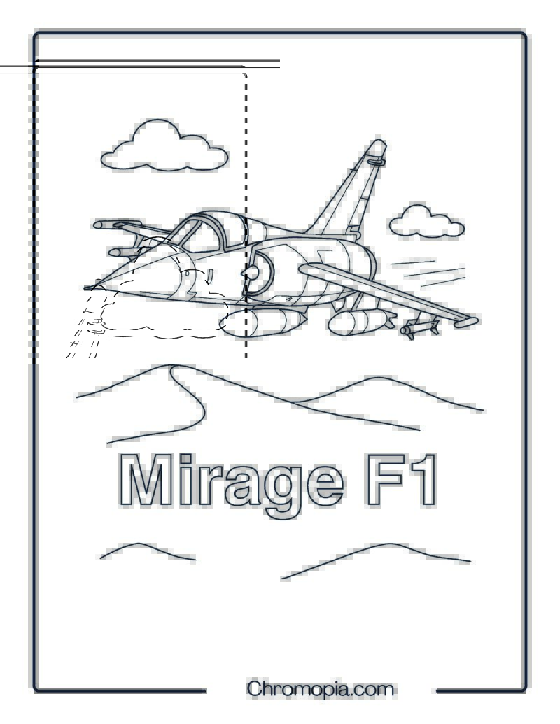 Mirage F1 Jet Coloring Page