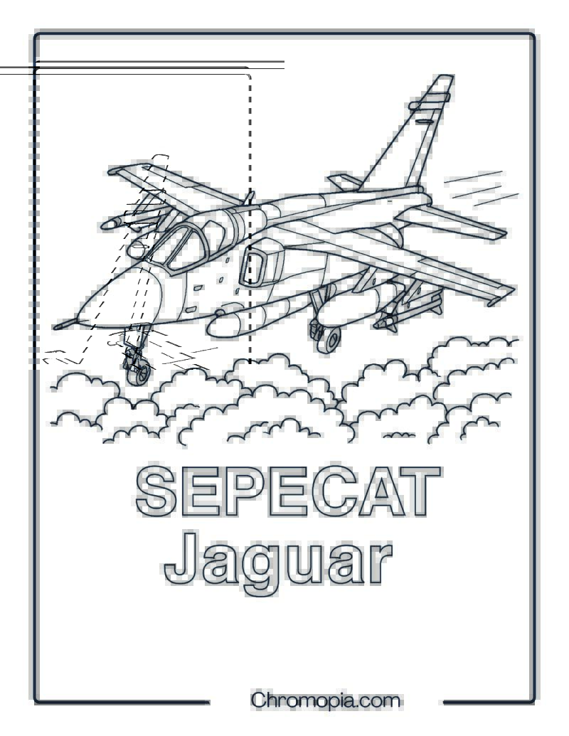 SEPECAT Jaguar Jet Coloring Page