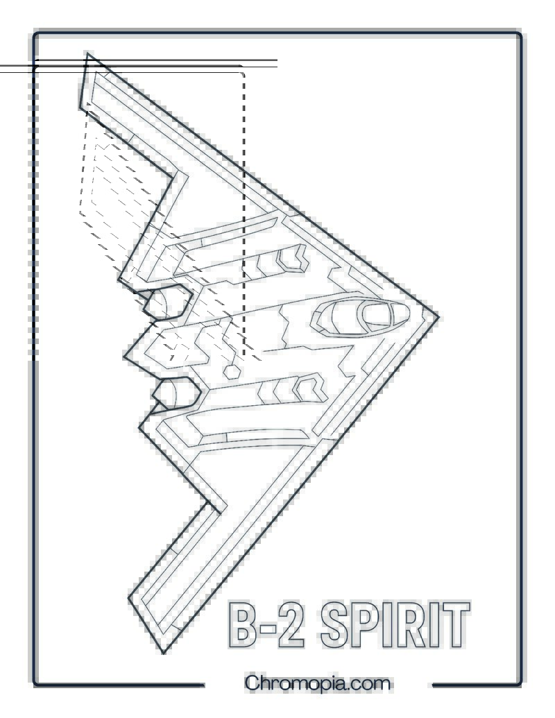 B-2 Spirit Jet Coloring Page