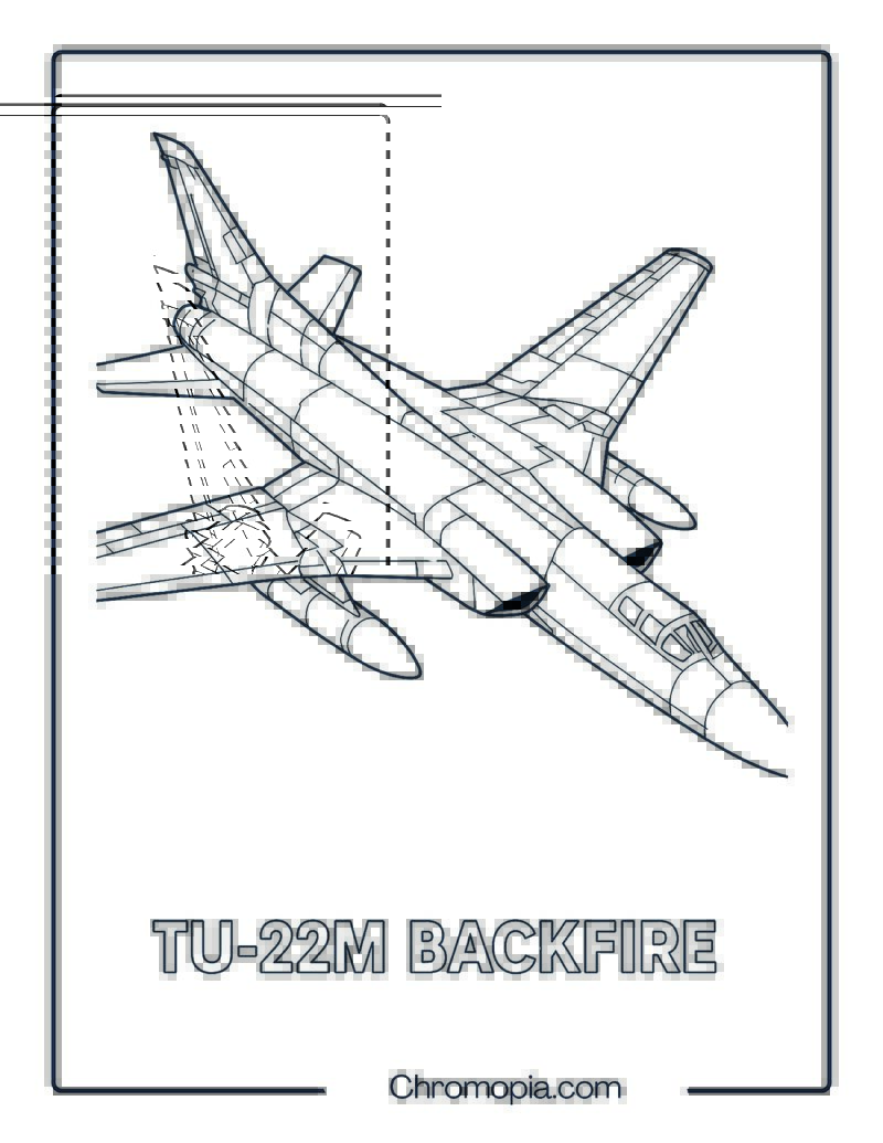 Tu-22M Backfire Jet Coloring Page