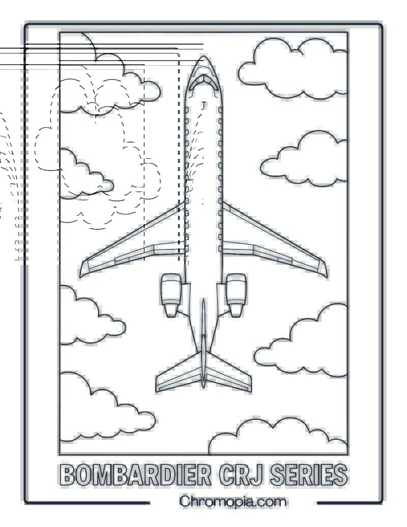 Bombardier CRJ Series Jet Coloring Page