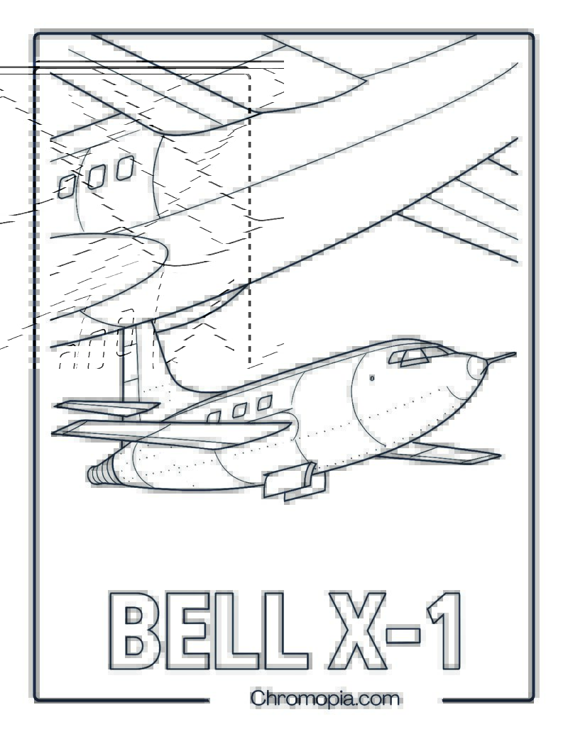 Bell X-1 Jet Coloring Page