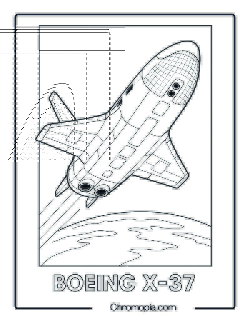 Boeing X-37 Jet Coloring Page