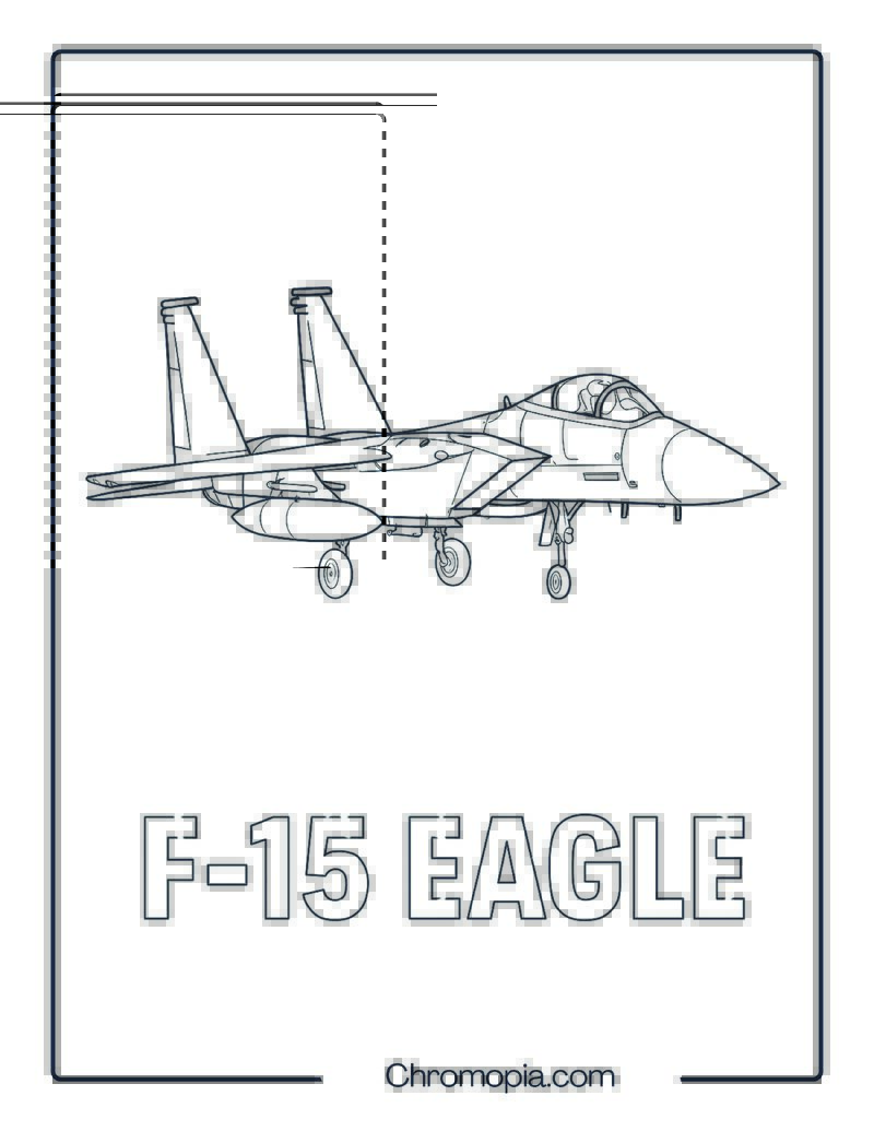 F-15 Eagle Jet Coloring Page