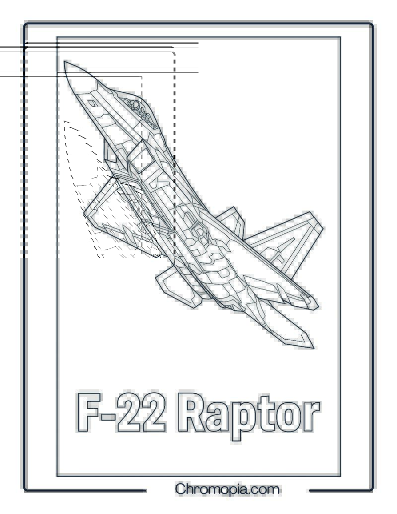 F-22 Raptor Jet Coloring Page