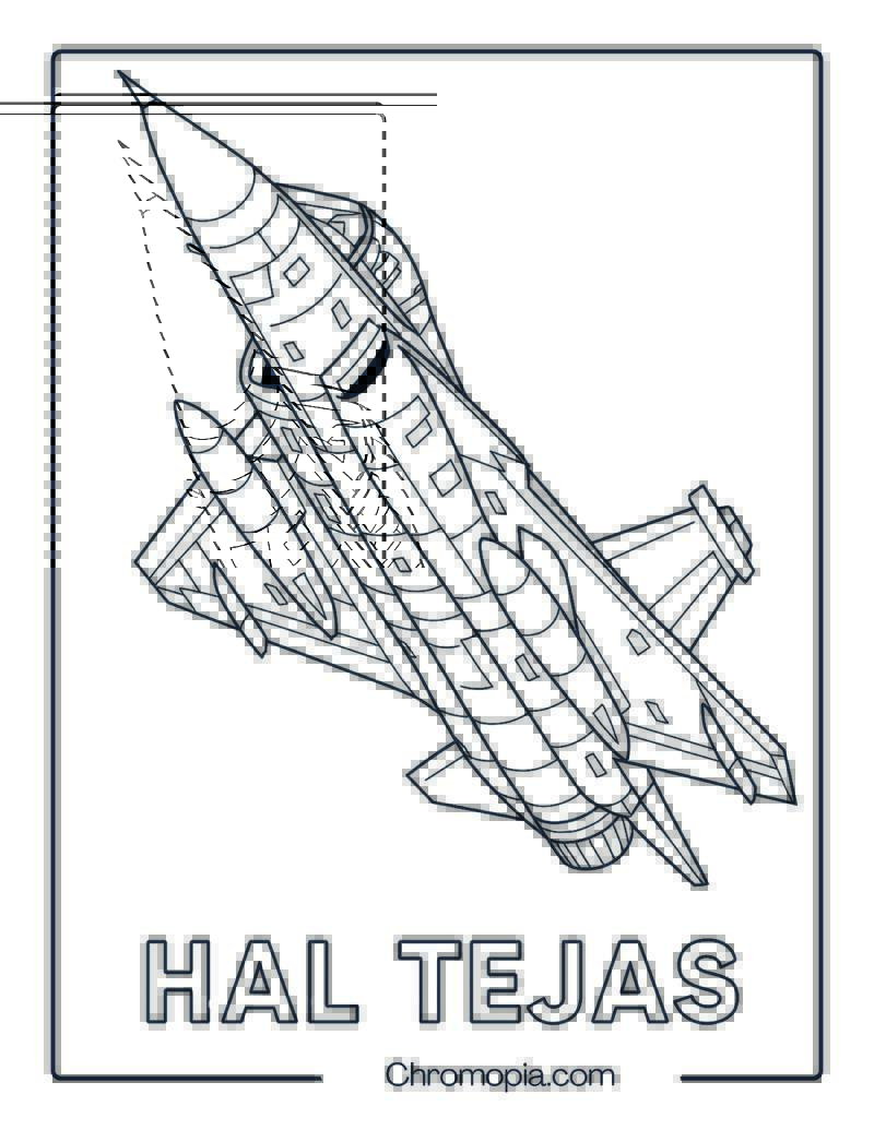 HAL Tejas Jet Coloring Page