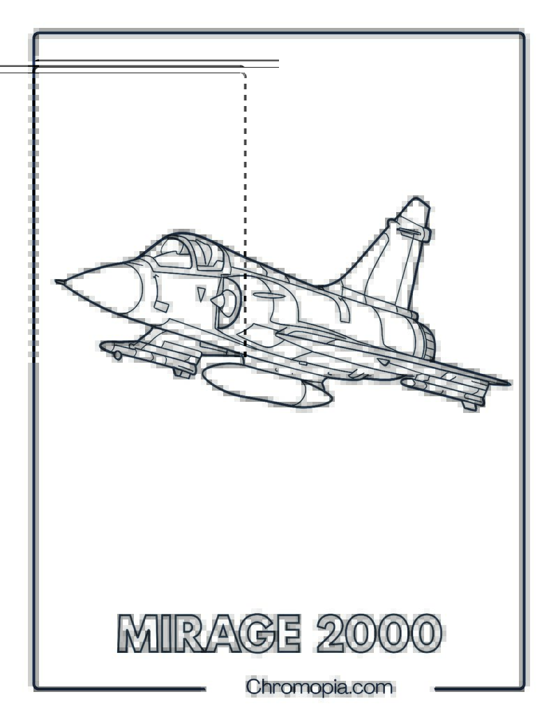 Mirage 2000 Jet Coloring Page