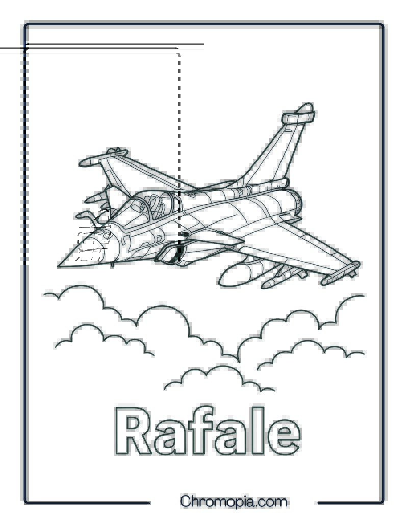 Rafale Jet Coloring Page
