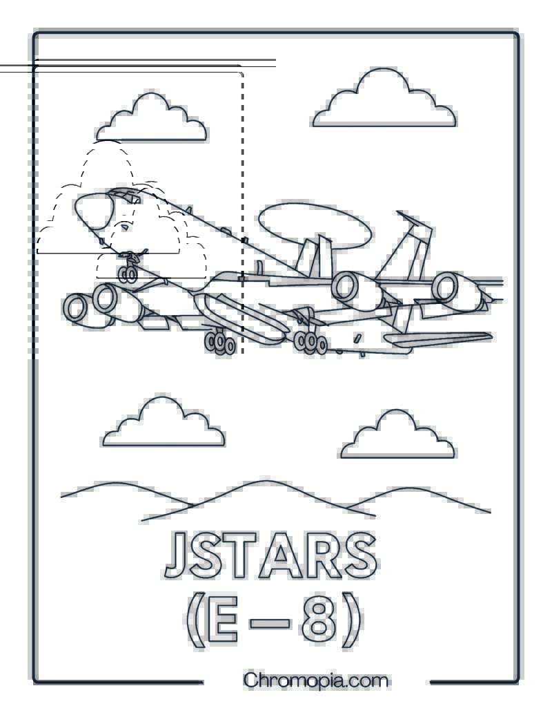 JSTARS (E-8) Jet Coloring Page