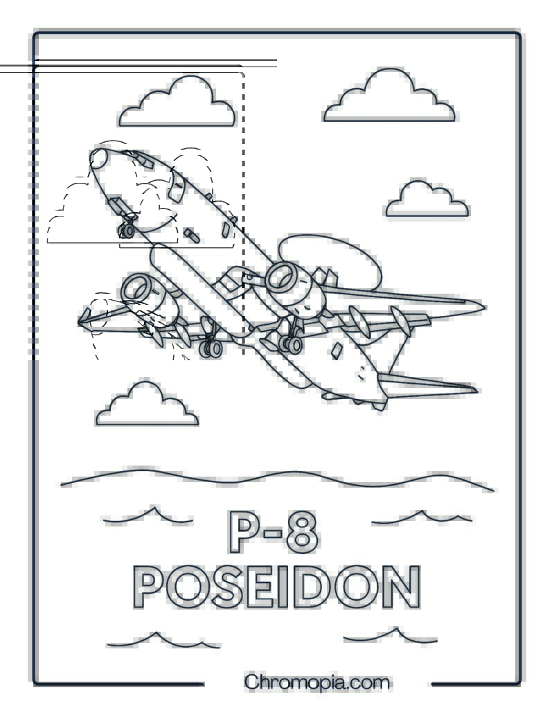 P-8 Poseidon Jet Coloring Page