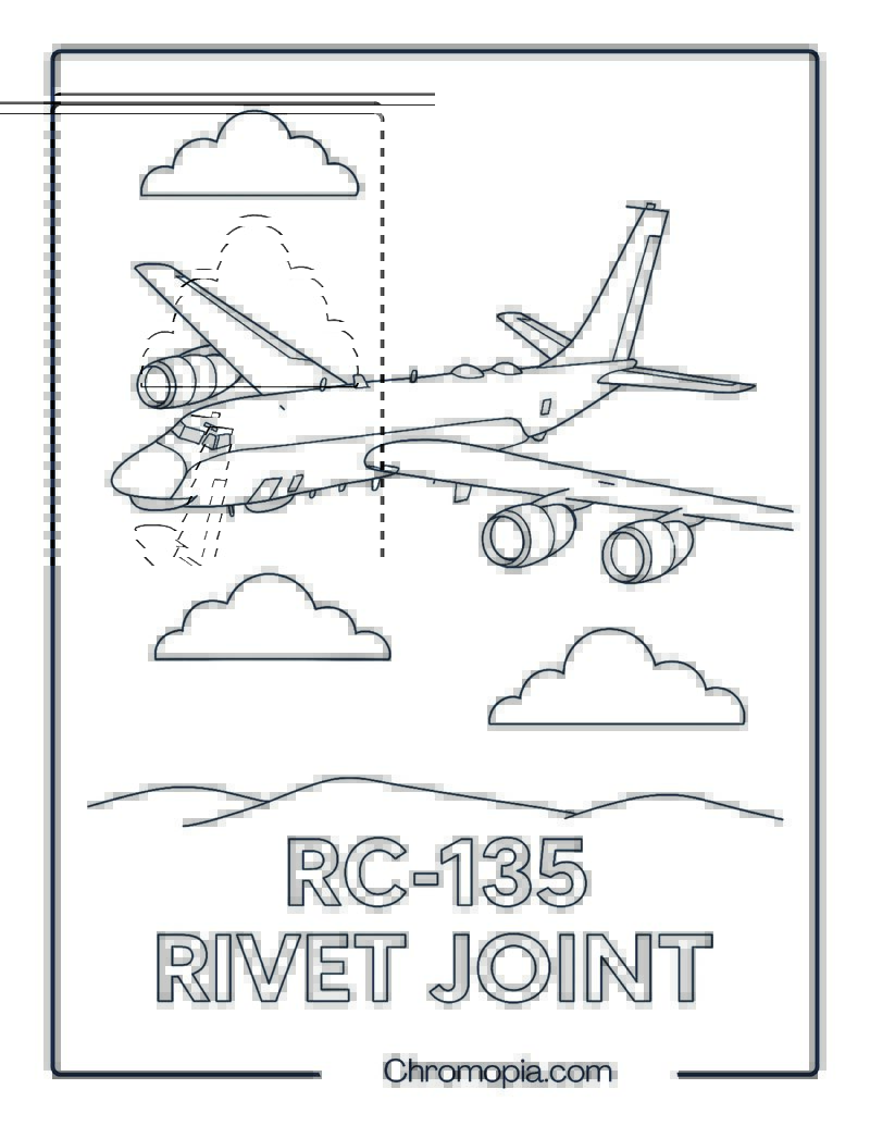 RC-135 Rivet Joint Jet Coloring Page