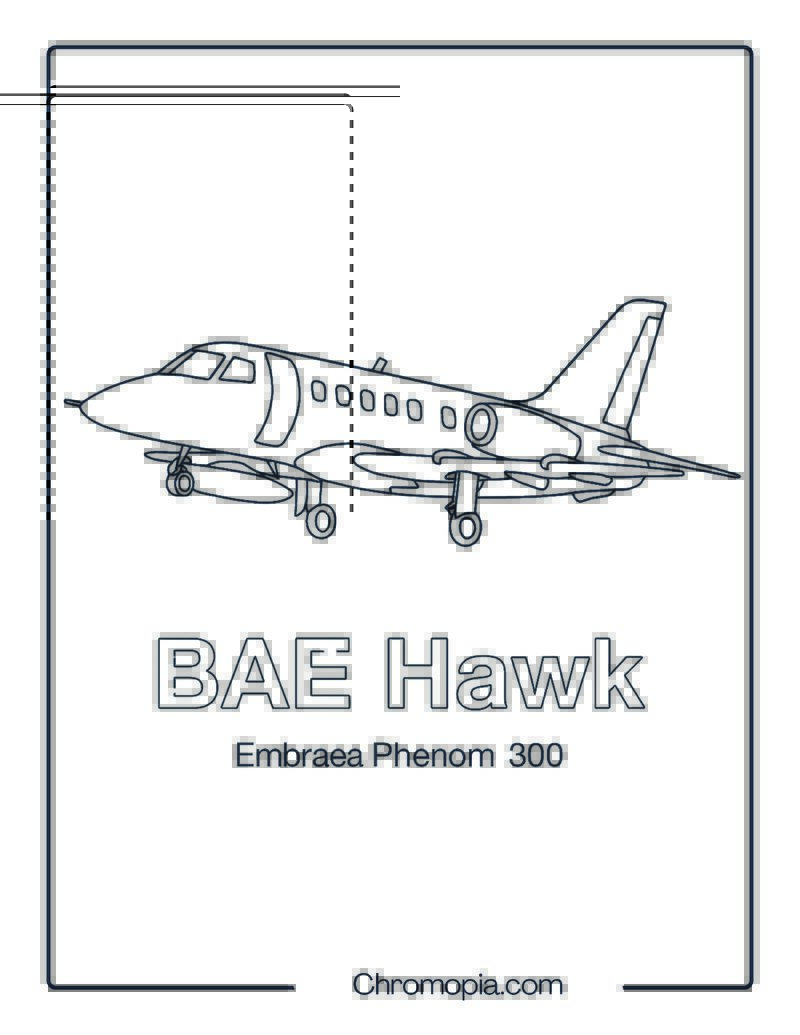 BAE Hawk Jet Coloring Page