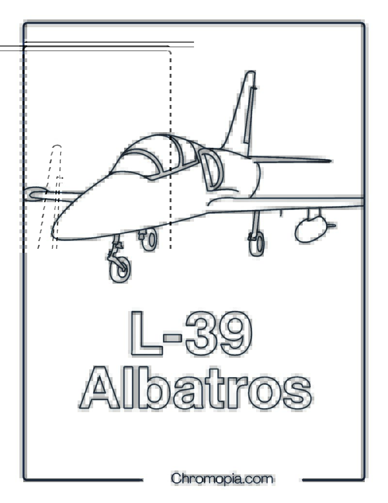 L-39 Albatros Jet Coloring Page