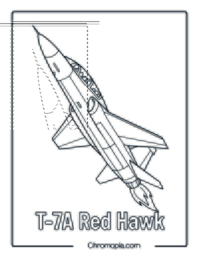 T-7A Red Hawk Jet Coloring Page