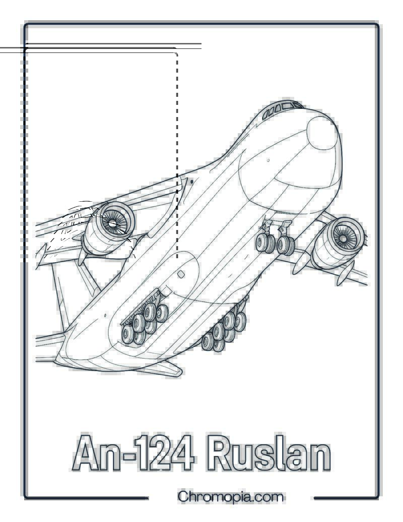 An-124 Ruslan Jet Coloring Page