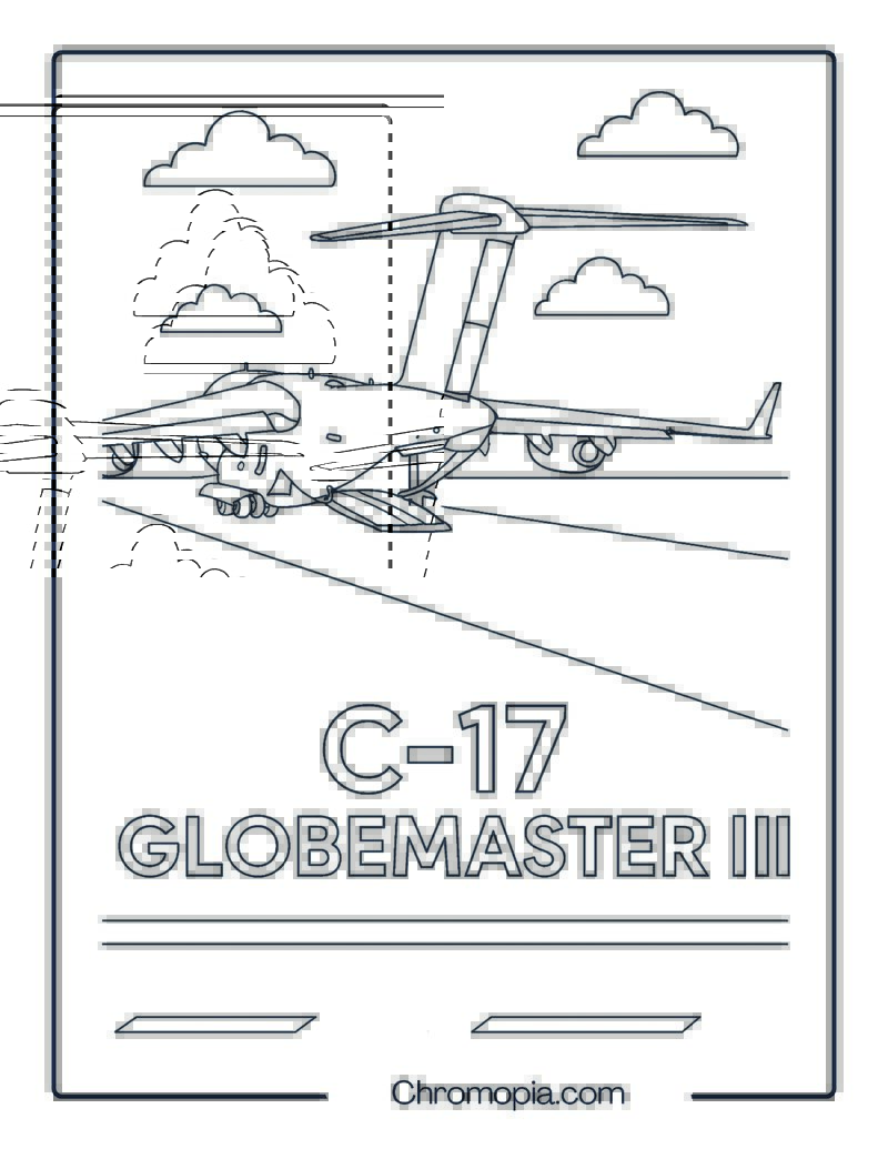C-17 Globemaster III Jet Coloring Page