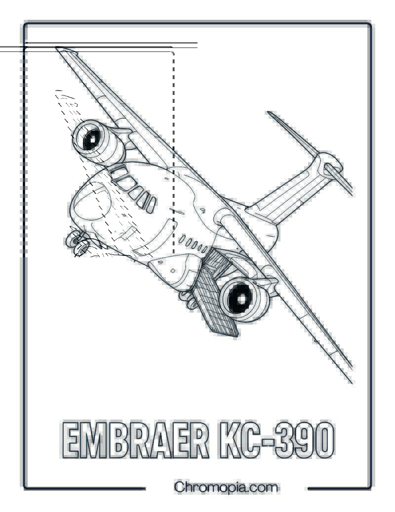 Embraer KC-390 Jet Coloring Page
