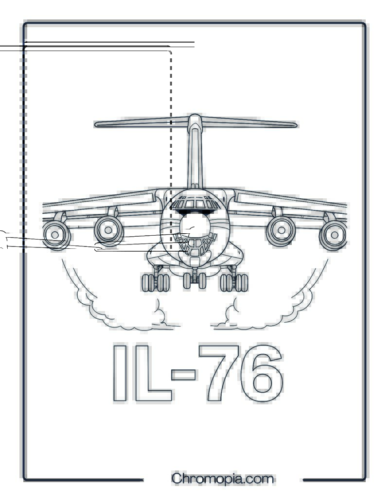 IL-76 Jet Coloring Page