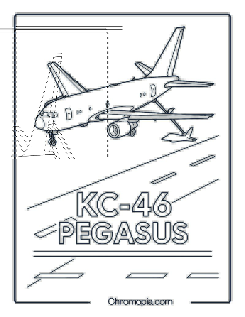 KC-46 Pegasus Jet Coloring Page
