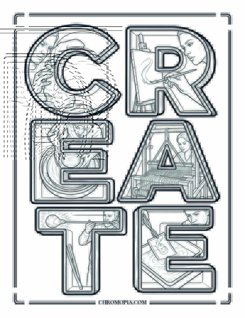 CREATE Letter Art For Artist Appreciation Month Coloring Page