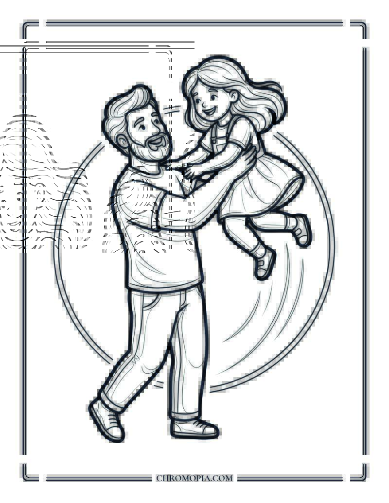 Joyful Lift Moment Coloring Page