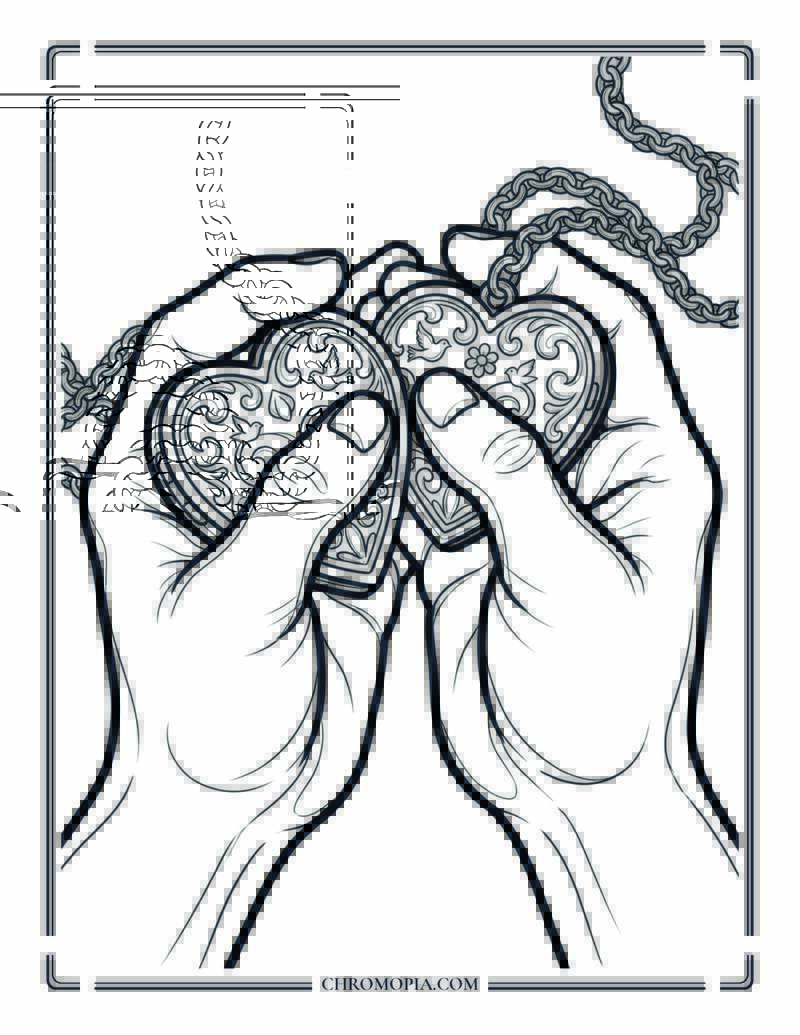 Best Friend Heart Locket Coloring Page