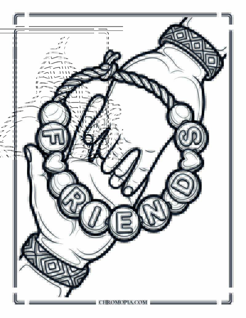 Friendship Bracelets Coloring Page