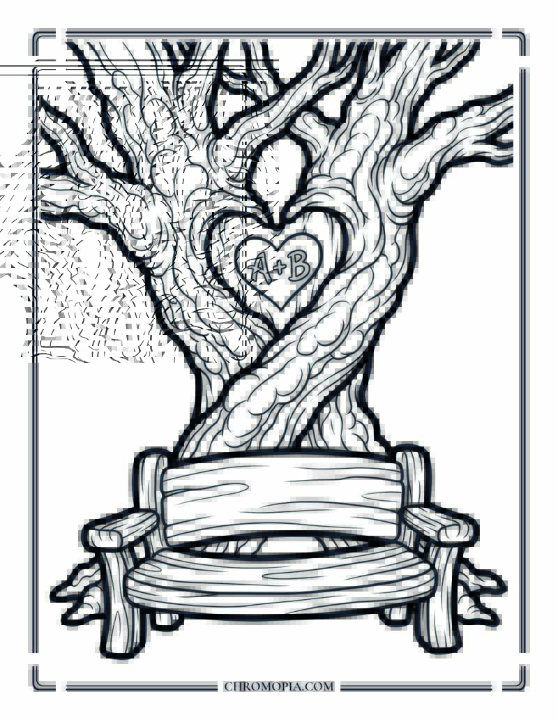Friendship Tree Coloring Page